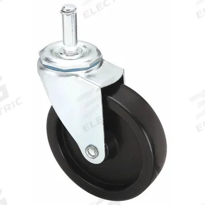 APPROVED VENDOR Stem Caster: Swivel, No Brake, 4 in Wheel Dia., 1 in Wheel Wd, Polyolefin - General Purpose Friction-Ring Stem Casters