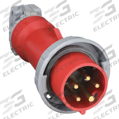 HUBBELL Pin and Sleeve Plug: Red, 277/480V AC, Three Phase, 20 A, 4 Pole, 5 Wire - Watertight Plugs