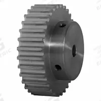 DAYTON Timing Pulley: Curvilinear, Fixed, For 9 mm Belt Wd, 32 Teeth, 5 mm Pitch, Aluminum (MPN 32-5M09-6A3). Key specifications — Brand: DAYTON; Finish: Clear Anodized; For Belt Series: Powerhouse®.