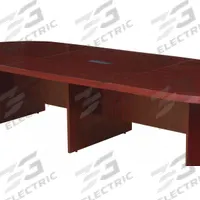 REGENCY Conference Table Extension: Racetrack Oval, Laminate, Mahogany, 48 in Overall Lg, Wood, PVC (MPN LCTRT48EXTMH). Key specifications — attr987891: Slab Leg; attr987894: Laminate; attr987867: PVC; attr987857: REGENCY; attr987872: Wood.