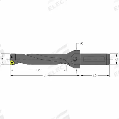 ULTRA-DEX USA Indexable Insert Drill: UD-1875-4D-150 (MPN 926-000-137) - Indexable Drill Bits for General Drilling