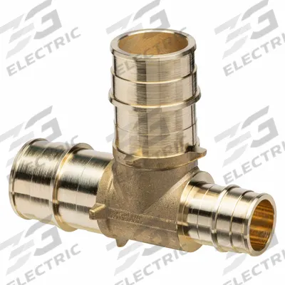 ZURN Barbed Tee: Brass, Expansion, 1 1/2 in ID, 1 in ID - Expansion Brass Barbed Tube Fittings