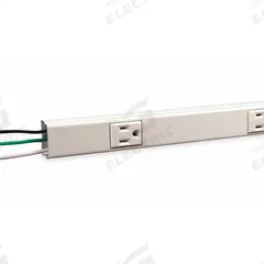 Prewired Raceway: 1 Circuits, 6 Outlets, NEMA 5-15R, 3 ft Lg, 1 5/16 in W x 7/8 in H, Steel, Ivory (MPN V20GB306). Key specifications — Color: Ivory; Series: Plugmold(R); Includes: Base Coupling; Brand: LEGRAND.