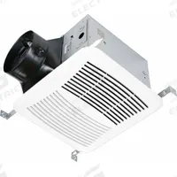 Exhaust Fan: Ceiling, 200 cfm Max, 2 sones, Variable Speed, Round Duct (MPN CEPD200). Key specifications — Brand: CANARM; Nameplate Voltage: 115V AC; Sensor Type: None; Duct Shape: Round; Heater: Without Heater; Includes: Backdraft Damper; Mounting Location: Ceiling; Number of Speeds: Variable.