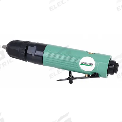SPEEDAIRE Air-Powered Drill: 1/4 in Chuck, 2,600 RPM, 0.5 hp, Keyless - Inline Air-Powered Drills