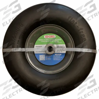 HI-RUN Tires and Wheels: 13X5.00-6 Tire Size, Lawn Mower Tire, Smooth - Lawn Mower Tires