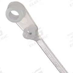 TY-RAP Cable Tie: 4 in Nominal Lg, 5/8 in Nominal Max. Bundle Dia., 0.09 in Wd, Natural, 1,000 PK (MPN TY33M). Key specifications — Screw Mount Hole Size: #4; Color: Natural; Brand: TY-RAP.
