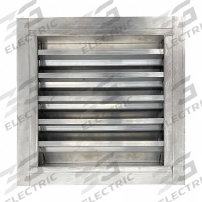 Dayton Intake Louver: Flanged, Flush Mount, 41 1/2 in H, 29 1/2 in W, Aluminum - Drainable Adjustable-Blade Louvers