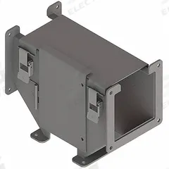 Wireway Tee: 4 in Wd, 4 in Ht, 10 in, Hinged Cover with Quick-Release Latches, Steel (MPN F44LTC). Key specifications — Cover Location: Top and Outside; Brand: HOFFMAN; With Knockouts: No.