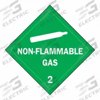 BRADY DOT Container Placard: Non-Flammable Gas, 10 3/4 in x 10 3/4 in, 10 3/4 in Label Ht, Placard (MPN 63437). Key specifications — Brand: BRADY; Message: Non-Flammable Gas.