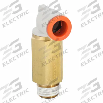 SMC Push-Fit Elbow Fitting: 3/8 in OD x 1/4 in Pipe Size, Push-to-Connect x MNPT - Polybutylene & Brass Tube Fittings