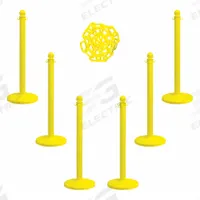 APPROVED VENDOR Barrier Post Kit: Yellow Chain Color, 50 ft Chain Lg, 6 Posts, Yellow Post Color (MPN 71102-6). Key specifications — attr981817: Yellow; attr981800: Yellow.