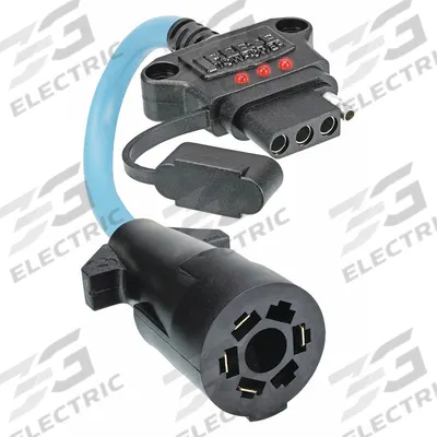 REESE Trailer Wiring Adapter: 7-Way Blade, 4-Way Flat, Plastic, 2 7/8 in Overall Lg - Fleet and Vehicle Maintenance