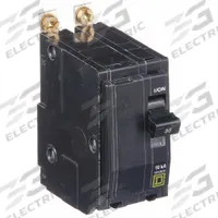 SQUARE D Miniature Circuit Breaker: 30 A, 120/240V AC, Single Phase, 10kA at 120/240V AC, 2 Poles (MPN QOB230HID). Key specifications — Phase: Single; Amps: 30 A; AC Voltage Rating: 120/240V AC; Max. AIR Rating: 10kA at 120/240V AC; For Use With: Square D NQOD Panelboards; Brand: SQUARE D.