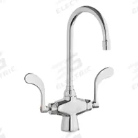 CHICAGO FAUCETS Gooseneck Kitchen Faucet: 50, Single-Post, Deck, Cast Brass, 2.2 gpm Flow Rate (MPN 50-317XKABCP). Key specifications — Brand: CHICAGO FAUCETS.