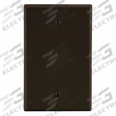 HUBBELL Wall Plate: Blank, 1 Gang, Brown, Midsize Size (MPN PJ13). Key specifications — Brand: HUBBELL; Material: Polycarbonate.