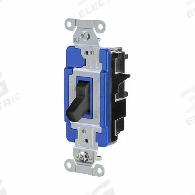 HUBBELL Wall Switch: Toggle Switch, 3-Way, Maintained, Black, 120/277V AC - Toggle Wall Switches