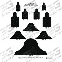 ACTION TARGET Shooting Range Targets: Tagboard Paper, Bullseye Target, 23 in Ht, Black/White, 100 PK (MPN ALT C QUAL-100). Key specifications — Color: White; Target Style: Bullseye; Target Grouping: Government and Agency; Material: Tagboard Paper; Brand: ACTION TARGET.