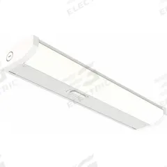 LED Under Cabinet: 18 in Lg, 2700K/3000K/3500K/4000K/5000K, 21 W, Hardwired, White, Steel, 120V AC (MPN UCES 18IN SWW5 90CRI WH M6). Key specifications — attr1262778: 120V AC; attr1262749: Hardwired; attr1262754: Integrated LED; attr1262758: Steel; attr1262760: No; attr1262765: LED; attr1262776: High/Low; attr1262780: 3500K.