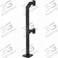 PEDESTAL PRO Dual Head Gooseneck Pedestal: 88 in Overall Ht, Black, Pedestal, 12 in x 12 in, Black (MPN 84-DSP-4-12-12). Key specifications — attr193630: PEDESTAL PRO; attr982335: Carriage Bolt Hardware; attr982316: Black; attr982338: Access Control Devices; attr982348: Powder Coated; attr982331: Carbon Steel; attr1022512: Pedestal.