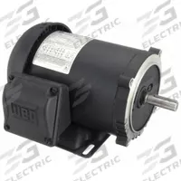 WEG General Purpose Motor: C-Face/Rigid Base Mount, Totally Enclosed Fan Cooled, 1 hp, 230/460V AC (MPN 00136ET3EW56C-S). Key specifications — Brand: WEG; Nameplate Voltage @ 60 Hz: 230/460V AC; Full Load Current @ 60 Hz: 3.00/1.50 A; Nameplate RPM @ 60 Hz: 3,520 RPM; Motor Enclosure: TEFC.