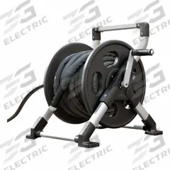 Hose Reel: 150 ft, 16 in Reel Dia, Black, Silver, 0 Wheels, 21 1/2 in H x 19 1/4 in L x 20 in W (MPN 306). Key specifications — Includes Hose: No; Overall Dimensions: 21-1/2 in H x 19-1/4 in L x 20 in W; Reel Color: Black, Silver; Hose Capacity: 150 ft; Brand: LIBERTY GARDEN.