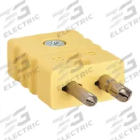 TEMPCO Thermocouple Plug: Jack, For Type K Thermocouple Type, Std Plug, 2 Pins, Round, Round (MPN TCAR-1007). Key specifications — attr1432255: Round; attr1276097: Jack; attr1276100: Alumel; attr1276082: Standard Plug; attr1276092: TEMPCO; attr1276087: Yellow; attr1276088: Nylon-Filled Thermoplastic; attr1276089: TCAR-1007.