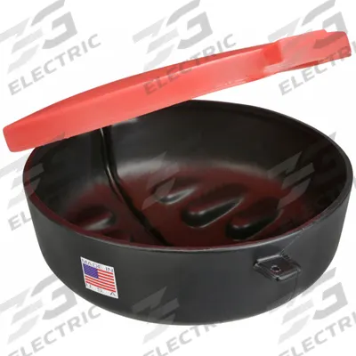 ULTRATECH Drum Funnel with Lid: Lockable, Black / Red, No Flame Arrester - Drum Funnels