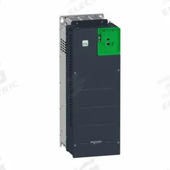SCHNEIDER Variable Frequency Drive: In Phase Three, Out Phase Three, 100 hp, No Bypass, Programmable (MPN ATV930D75N4ZU). Key specifications — Style: Compact; Color: Black/Green; Output Phase: Three.