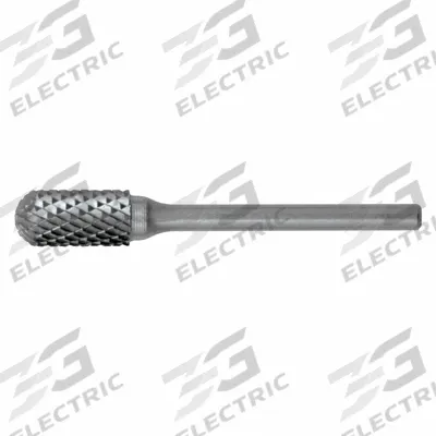 CLE-LINE Carbide Bur: Ball-Nosed Cylinder, SC-7, Double Cut, 3/4" x 1" Head - Double-Cut Ball-Nosed Cylinder Burs