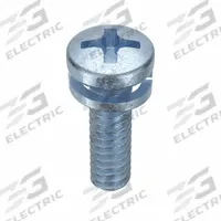SEMS Screw: Split Lock, #6-32 Thread Size, 1/2 in Lg, Steel, Zinc-Plated, Pan, Phillips, 100 PK (MPN MPPLI0-600500-100P). Key specifications — Drive Size: #2.
