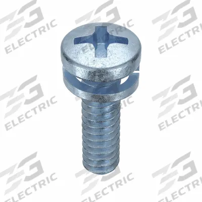 SEMS Screw: Split Lock, #6-32 Thread Size, 1/2 in Lg, Steel, Zinc-Plated, Pan - Machine Screws with Split Lock Washers