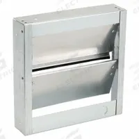 9.75"H-W 4.5"L Alu Univ Backdraft Dampr: For 10 in Fan, For 10 in Nominal Duct Dia, Single Panel (MPN 2FTW8). Key specifications — Airflow Direction: Vertical; Blade Type: Flat Blade; Brand: DAYTON; Maximum Air Velocity: 2000 fpm; Mounting Position: Horizontal.