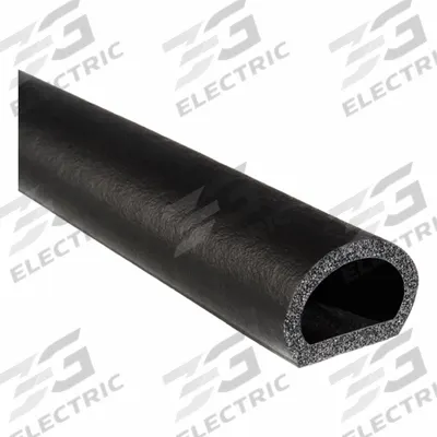 TRIM LOK Rubber Seal: D-Shaped, Self-Adhesive Mounting, High-Strength, EPDM - D-Section Foam Rubber Seals