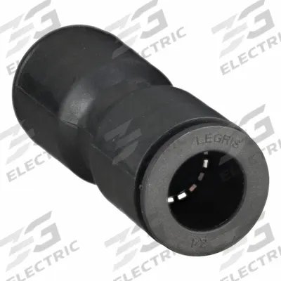 LEGRIS Push-Fit Union Fitting: 1/2 in OD x 1/2 in OD Size, Push-to-Connect x Push-to-Connect - Nylon & Nickel-Plated Brass Tube Fittings