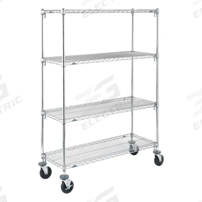 METRO Wire Shelving Unit: 36 in x 24 in x 67 7/8 in, Dry, Quick-Adjust, 4 Shelves - Quick-Adjust Mobile Wire Shelving for Dry Use