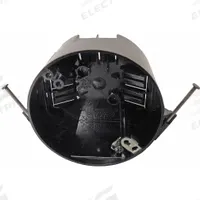 CANTEX Electrical Box: Polycarbonate, Nonmetallic Material & Nominal Size, Round, 2 Gangs, 4 in Dia. (MPN EZ20CNGR). Key specifications — Brand: CANTEX; Bracket Style: Without Bracket; Clamp Style: NMSC.