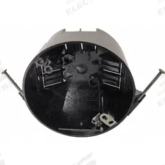 CANTEX Electrical Box: Polycarbonate, Nonmetallic Material & Nominal Size, Round, 2 Gangs, 4 in Dia. (MPN EZ20CNGR). Key specifications — Brand: CANTEX; Bracket Style: Without Bracket; Clamp Style: NMSC.