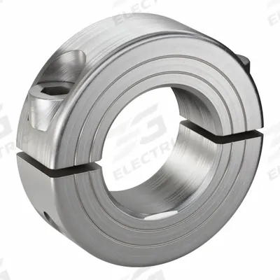 RULAND MANUFACTURING Shaft Collar: 2-Piece, Metric, Round, Clamp-On, 24 mm Bore Dia - Stainless Steel Shaft Collars