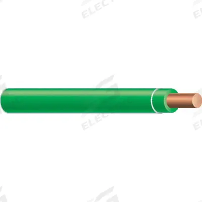 SOUTHWIRE Building Wire: Copper, 18 AWG, 1 Conductors, Solid, Green, 500 ft Lg - Copper TFN/TFFN Building Wires