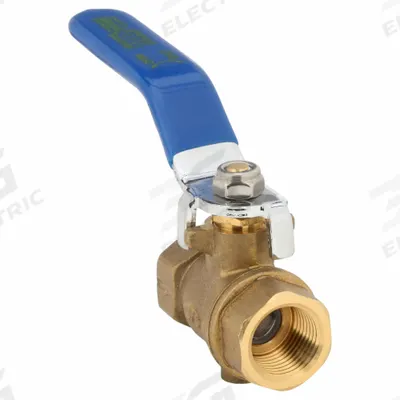 APPROVED VENDOR Manual Two-Way Ball Valve: 3/8 in, Brass, Straight, FNPT x FNPT - Brass Ball Valves with Drain