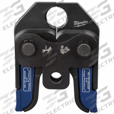 MILWAUKEE Press Jaw: 3/4 in Pipe, PEX, For Viega Pureflow - Jaws for Sub-Compact Press Tools