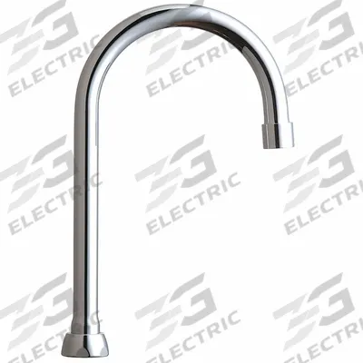 CHICAGO FAUCETS Spout: Spout, Gooseneck, Swivel Spout, Brass, Polished Chrome, Laminar - Gooseneck Faucet Spouts