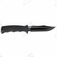 SOG Fixed Blade Knife: Straight, 9 1/2 in Overall Lg, Steel, Glass-Filled Nylon, 4 3/4 in Blade Lg (MPN E37SN-CP). Key specifications — attr307498: Yes; attr307493: Glass-Filled Nylon; attr307491: Steel; attr324881: SOG.