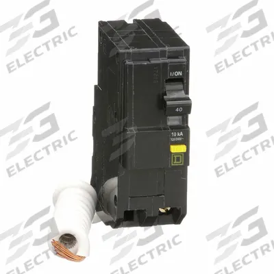 SQUARE D Miniature Circuit Breaker: 40 A, 120/240V AC, Single Phase, 10kA at 120/240V AC - QO Series, Plug-In Square D Miniature Circuit Breakers