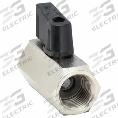 APPROVED VENDOR Manual Two-Way Ball Valve: 3/8 in, Nickel-Plated Brass, Straight, FNPT x FNPT, Wedge (MPN G-CBV-38). Key specifications — Brand: APPROVED VENDOR; Handle: Wedge.