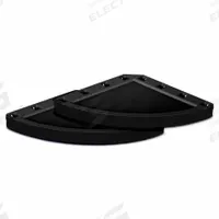 SUNCAST Shelving Kit: 15 in x 15 in x 1 1/2 in, Black, Resin, 2 Shelves (MPN BMSC2BK). Key specifications — Compatible Brand and Series: Suncast; Brand: SUNCAST; Product Type: Corner Shelf Shed Accessory; Material: Resin; Finish: Unfinished; Includes Mounting Hardware: Yes.
