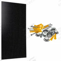 TRITON PRODUCTS Wall Ready Black Pegboards: Round, 1/4 in Peg Hole Size, 42 in x 24 in x 1/4 in (MPN PEG2-BLK). Key specifications — Material: High-Density Fiberboard; Finish: Painted; Peg Hole Shape: Round; Includes: Mounting Hardware; Color: Black; Brand: TRITON PRODUCTS.
