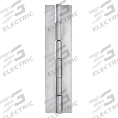 MARLBORO Piano Hinge: Stainless Steel, 72 in Leaf Ht - Full Surface-Mount Piano Hinges