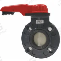 ASAHI Butterfly Valve: 2 1/2 in Pipe Size, Concentric, 150 psi Max. Pressure (CWP), Wafer, PVC, EPDM (MPN 173730025). Key specifications — Brand: ASAHI; Handle Type: Lever; Disc Material: Polypropylene.